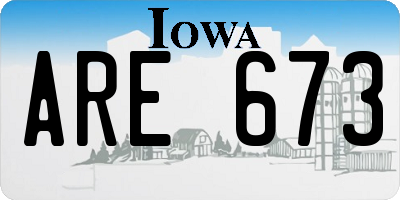 IA license plate ARE673