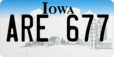 IA license plate ARE677