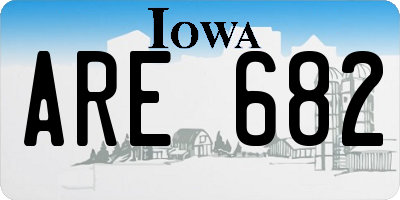 IA license plate ARE682