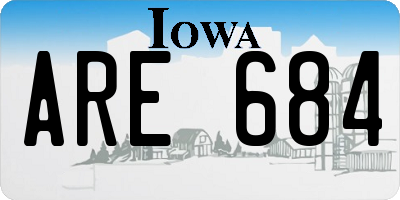 IA license plate ARE684
