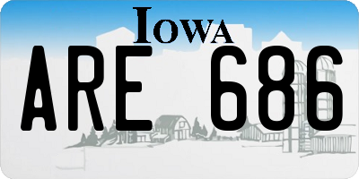 IA license plate ARE686