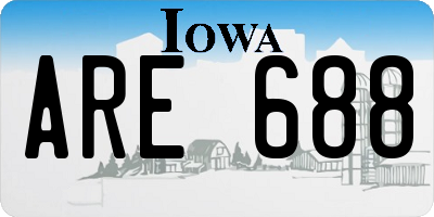 IA license plate ARE688