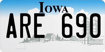 IA license plate ARE690