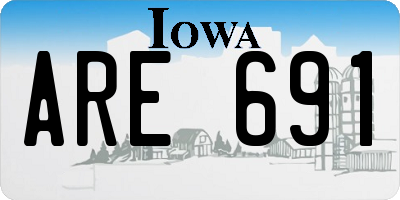 IA license plate ARE691