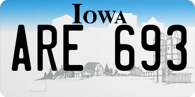 IA license plate ARE693