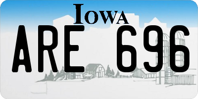 IA license plate ARE696