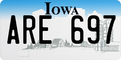 IA license plate ARE697