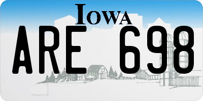 IA license plate ARE698