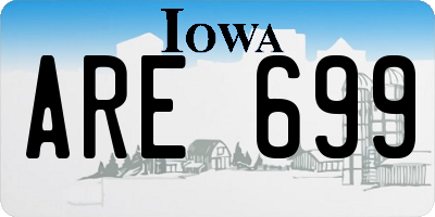 IA license plate ARE699