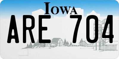 IA license plate ARE704