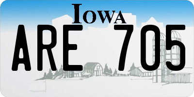 IA license plate ARE705