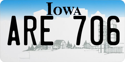 IA license plate ARE706
