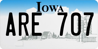 IA license plate ARE707