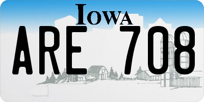 IA license plate ARE708