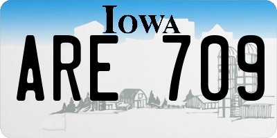 IA license plate ARE709