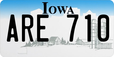 IA license plate ARE710