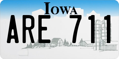 IA license plate ARE711