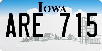 IA license plate ARE715