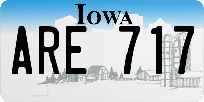 IA license plate ARE717