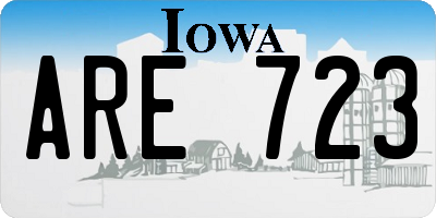 IA license plate ARE723