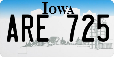IA license plate ARE725