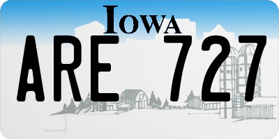 IA license plate ARE727