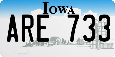 IA license plate ARE733