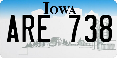 IA license plate ARE738