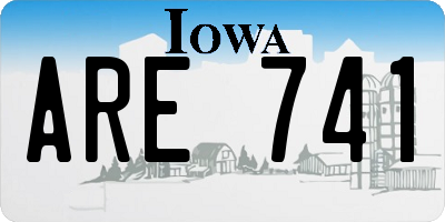 IA license plate ARE741