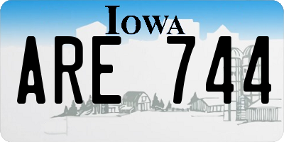 IA license plate ARE744