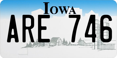 IA license plate ARE746