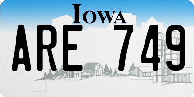 IA license plate ARE749