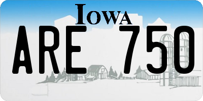 IA license plate ARE750