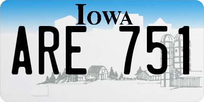 IA license plate ARE751