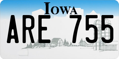 IA license plate ARE755