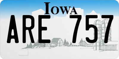 IA license plate ARE757