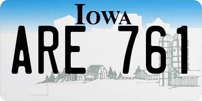 IA license plate ARE761