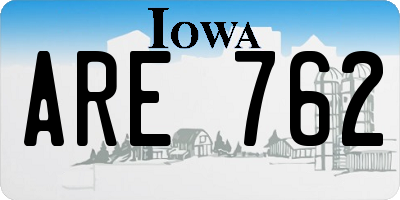 IA license plate ARE762