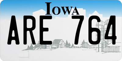 IA license plate ARE764