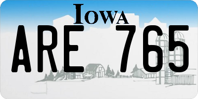 IA license plate ARE765