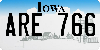 IA license plate ARE766