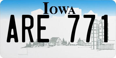 IA license plate ARE771