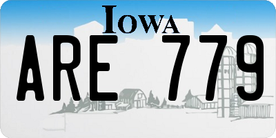 IA license plate ARE779