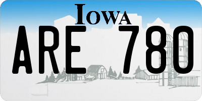 IA license plate ARE780