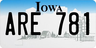 IA license plate ARE781