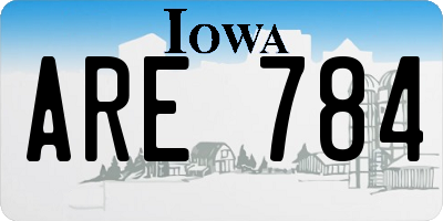 IA license plate ARE784