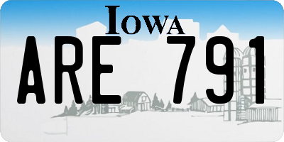 IA license plate ARE791