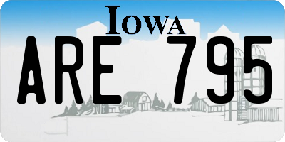 IA license plate ARE795