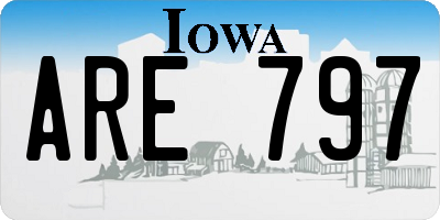 IA license plate ARE797