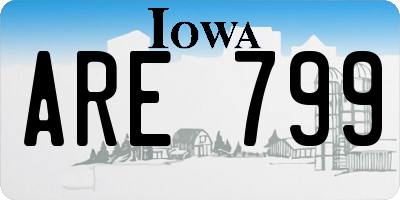 IA license plate ARE799